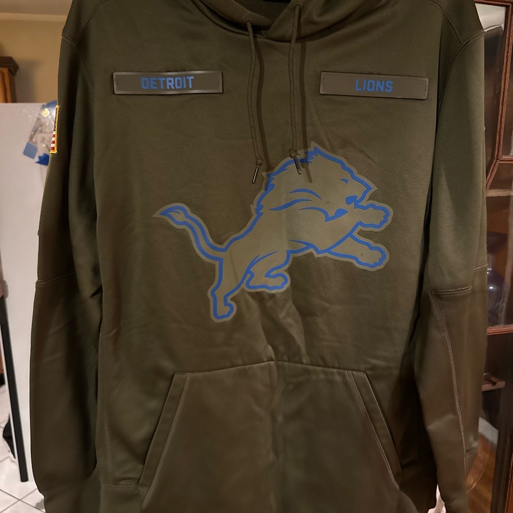 Nike Olive Green Detroit Lions Hoodie